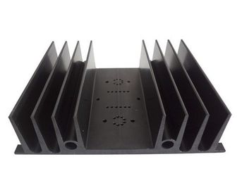 Anodized 6063 / 6061 Aluminum Heatsink Extrusion Profiles With silvery , black Color