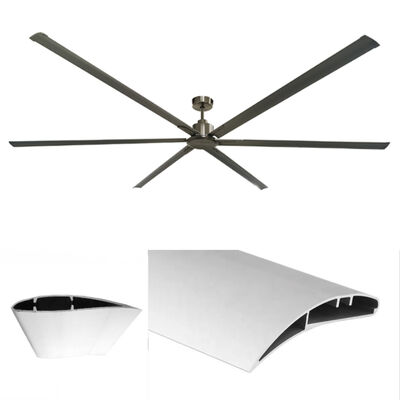 Customized Dimension 6063 Alloy Sandblasting Anodized Aluminum Fan Blade for Industrial Cooling Towers