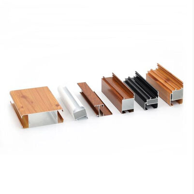 Wood-Grain Transfer Aluminum Extrusion Profile in 6063 Alloy with Customized Dimensions
