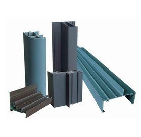 OEM 6005 Houten Korrel Met een laag bedekte de Uitdrijvingsprofielen van het Aluminiumvenster voor Hoteldeuren en Vensters