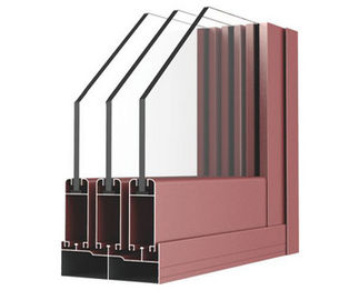 De geluiddichte Dubbele Laag Aangemaakte Profielen van de het Vensteruitdrijving van het Glasaluminium