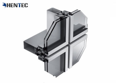 Van de het AluminiumGordijngevel van het corrosiebewijs Profiel 6063 - Geanodiseerde T5/Geschilderd Poeder