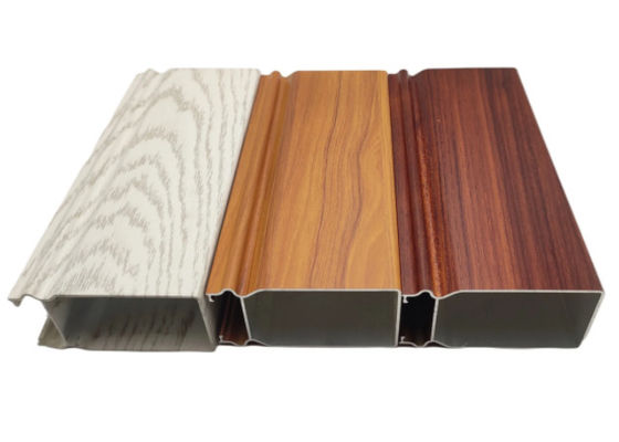 Houten Korreloverdracht 6063 de Uitdrijvingsprofiel van het Aluminiumvenster